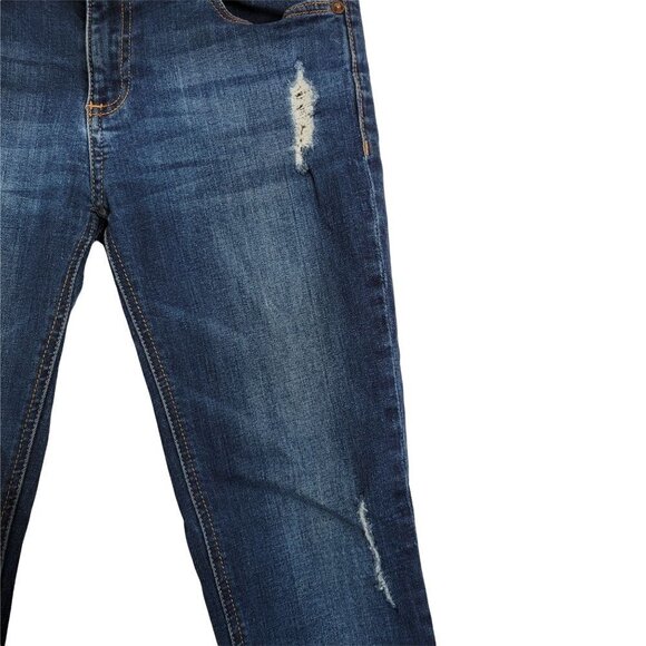 DL1961 Ripped Distressed Florence Insta Sculpt Buckley Blue Denim Jeans Size 25 - Picture 8 of 15